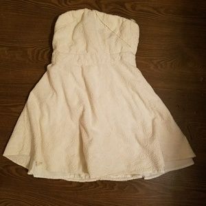 off white short eyelet dress from urban outfitters